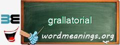 WordMeaning blackboard for grallatorial